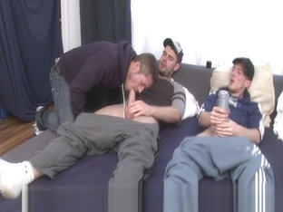 Big cock gay oral sex and cum eating