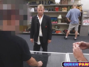 Wedding guy fucked in pawn shop like a true slut