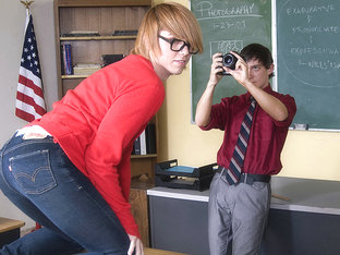Lessons In Cock Sucking - Andy Kay And Atlanta Grey - ExposedEmos