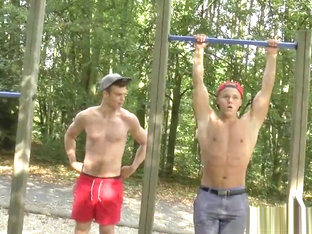 Summer Handjob Adventure 2016 Flexing and Workout