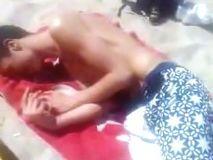 Hot boy fucking around on the beach