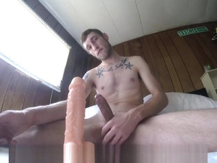 Teen Boy Rides and twerks on Dildo