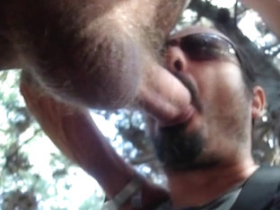 Sucking Big Dick Grandpa Outdoor