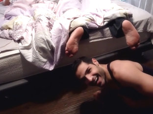 Two muscle guy get tickled in sleeping