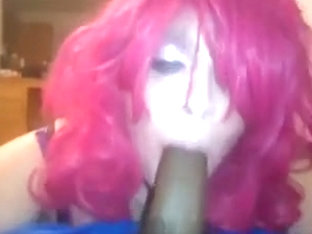 Sissy sucking off two bbc cocks