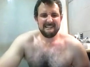 Attractive boyfriend is beating off in a small room and memorializing himself on webcam