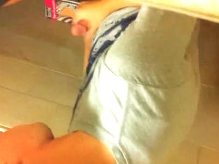 Amateur gay blowjob in the bathroom