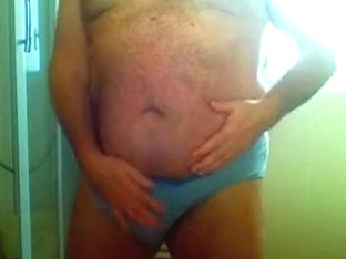 Aged fellow in his baths