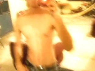 Latino stud filming himself
