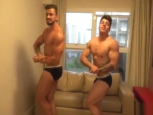 muscle dudes shower foreplay after dance workout routine