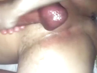 Me milking a cock - post cum cockhead rubbing