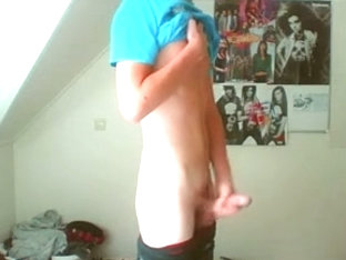Frank masturbates in his gay room