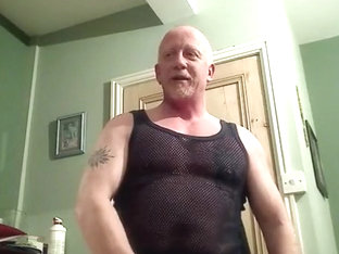 Muscle Dad Bulge & Piddle Show with Oil