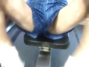 ADIDAS GLANZ NYLON SHORTS, KNOB OUT AT THE GYM