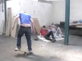 Hot anal pounding action with two gay twinks