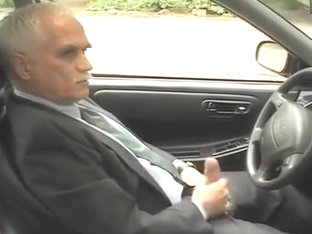 Michael jerks off in car