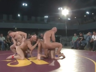 Eli and Tatum vs Doug and Mitch (Tag Team) - Wrestle & Fuck