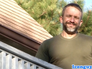 Handsome dilf assfucked by young top hunk