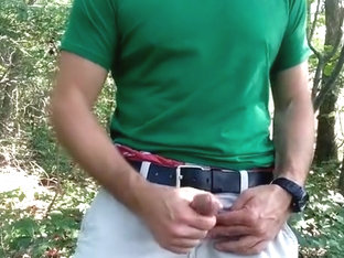 Jerking off outside in public. Talking and cumming likewise