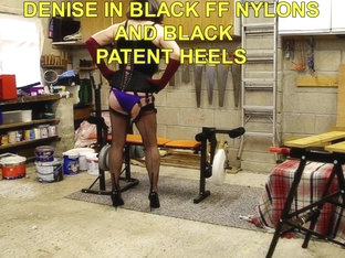 Denise in black ff nylons and heels