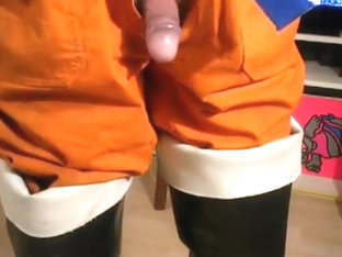 nlboots - orange overalls rubber waders