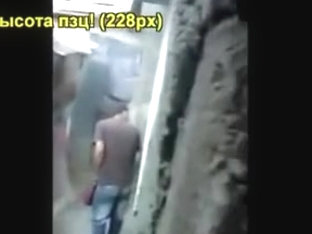 A Worker Is Caught Jerking In A Small Street