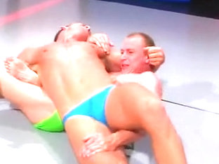 Exotic male in fabulous fetish, sports homosexual sex scene