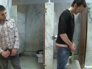 Bound in Public. The wrestler gets gang banged by a horny crowd in a public restroom for losing hi.